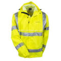Unisex High Visibility Waterproof Hooded Rain Jacket